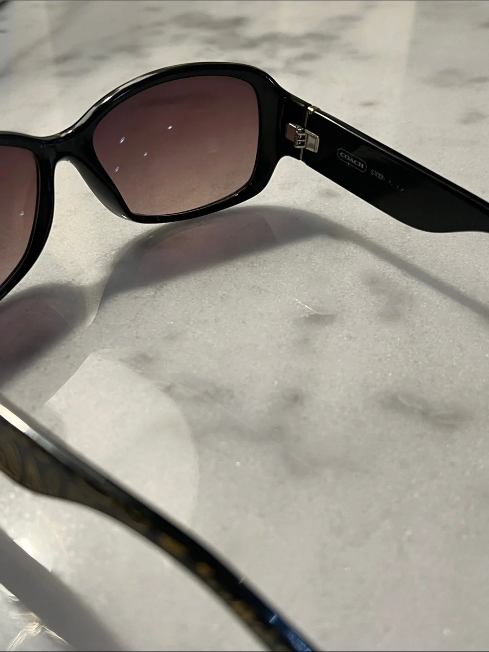 Coach Megan S427 Black & Gold Sunglasses & Case